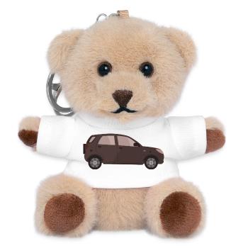 Auto - Teddy Schlüsselanhänger - Weiß - Vorne