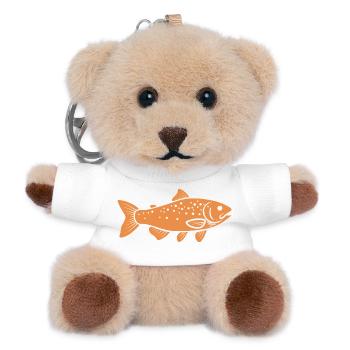 trout - Teddy Keyring - white - Front
