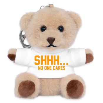 PSSST... Niemanden interessiert es - Teddy Schlüsselanhänger - Weiß - Vorne