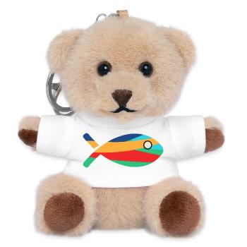 FISCH. SARDINE. APRILSCHERZ. MEER. OZEAN - Teddy Schlüsselanhänger - Weiß - Vorne