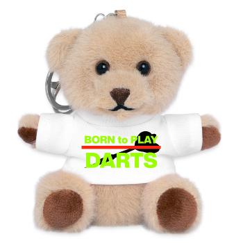 Made for Darts , Neon Edition, Onehundreteighty - Teddy Schlüsselanhänger - Weiß - Vorne