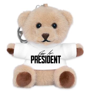 Cher Monsieur le Président, Homme, Mari, Petit Ami, Cadeaux - Porte-clés ourson - blanc - Devant