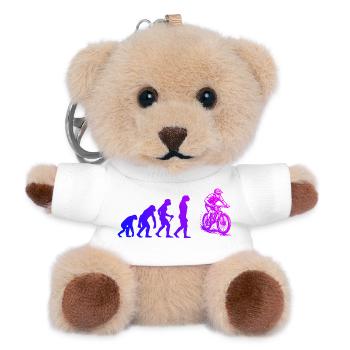 Simple mountain bike timeless design - Teddy Keyring - white - Front
