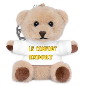 Comfort puts you to sleep. - Teddy Keyring - white - Front
