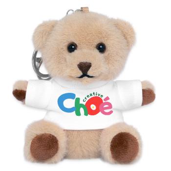 Choe Creative Text - Teddy Keyring - white - Front