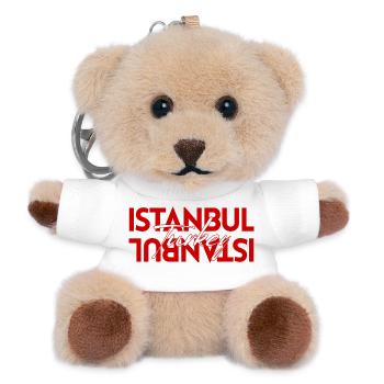 Die moderne Istanbul-Türkei spiegelt die typografische Kunst wider - Teddy Schlüsselanhänger - Weiß - Vorne