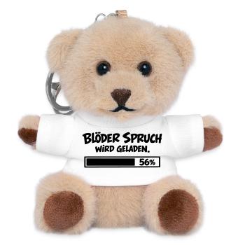 Blöder Spruch wird geladen - Teddy Schlüsselanhänger - Weiß - Vorne