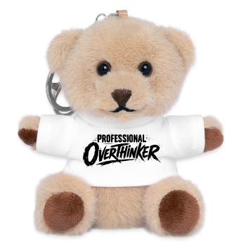 PROFESSIONAL OVERTHINKER Grunge - Teddy Keyring - white - Front