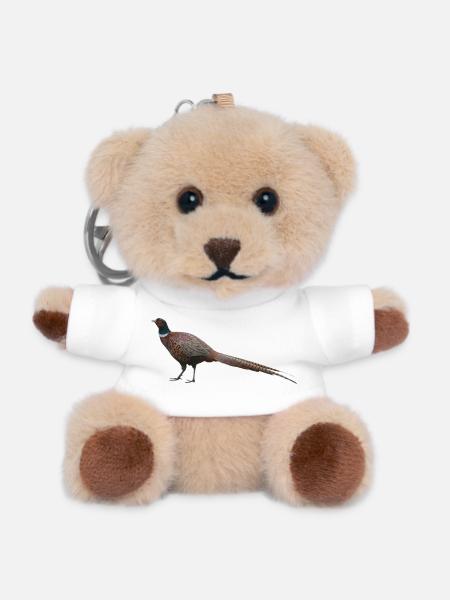 Ringfasan von der Seite - Teddy Schlüsselanhänger - Weiß