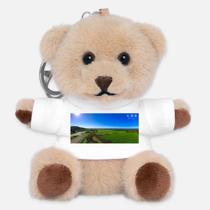 A Scenery in Hokkaido - Teddy Keyring - white