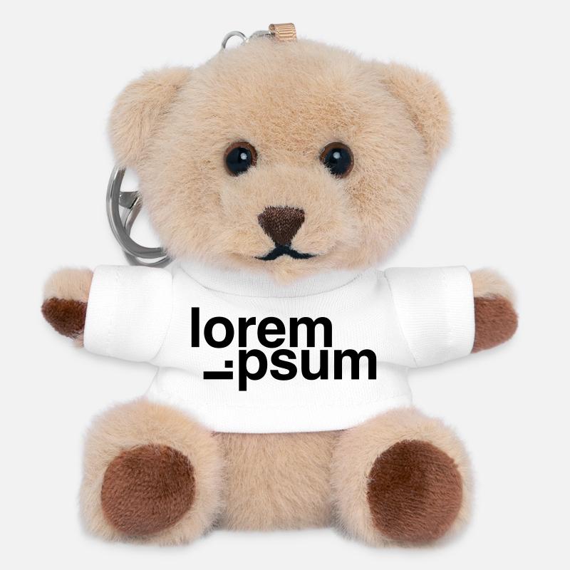 Lorem Ipsum - Porte-clés ourson - blanc