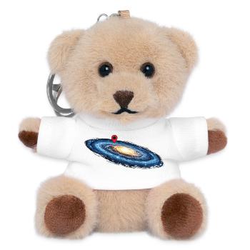 Milchstraßen-Ortsstift Weltraumgalaxie - Teddy Schlüsselanhänger - Weiß - Vorne