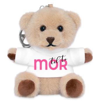 Mother of two - Teddy Keyring - white - Front