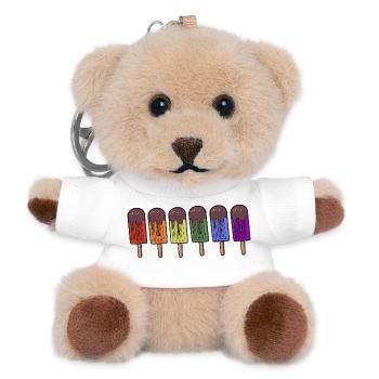 Rainbow Frozen pop Parade - Porte-clés ourson - blanc - Devant