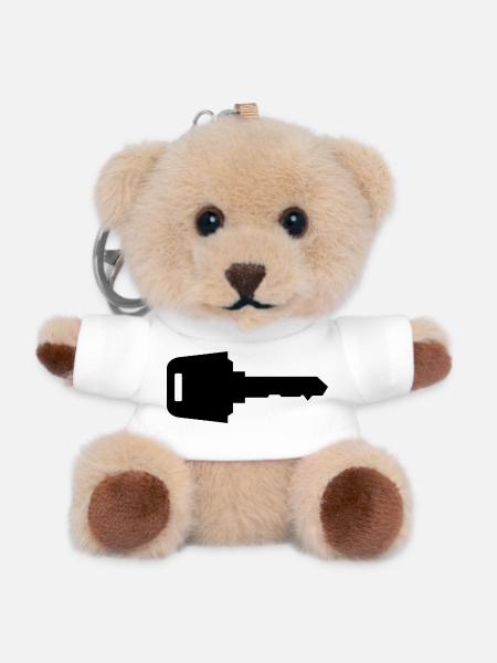 Autoschlüssel - Teddy Schlüsselanhänger - Weiß