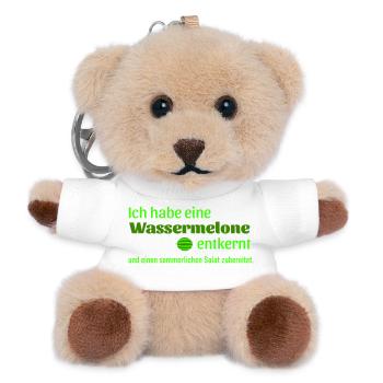 Wassermelone entkernt  - Teddy Schlüsselanhänger - Weiß - Vorne