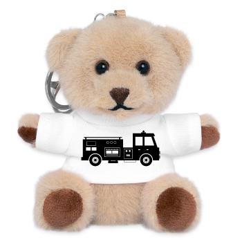 Fire truck - Teddy Keyring - white - Front