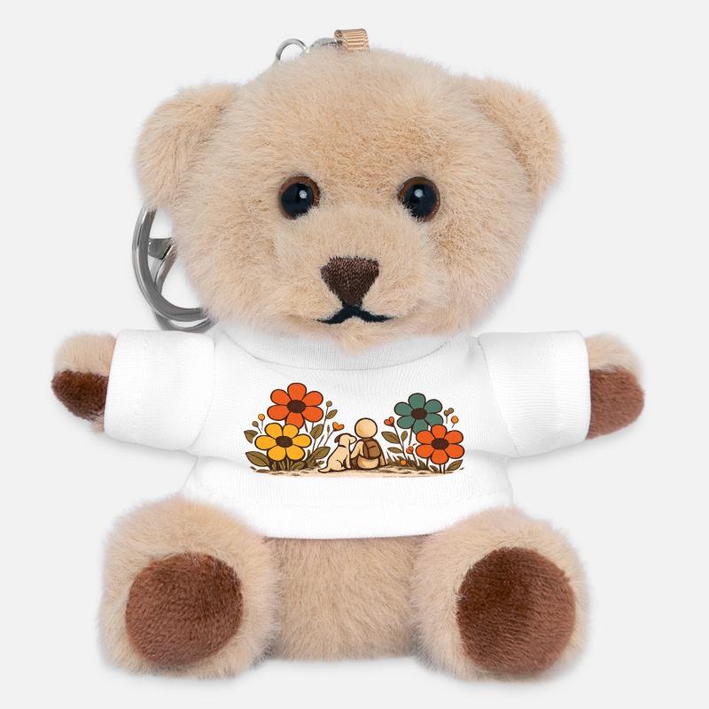 La Petite Pensée | Meilleurs amis - Porte-clés ourson - blanc