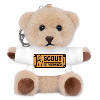Pfadfinder Gruß Scout Be Prepared Abenteuer - Teddy Schlüsselanhänger - Weiß - Vorne