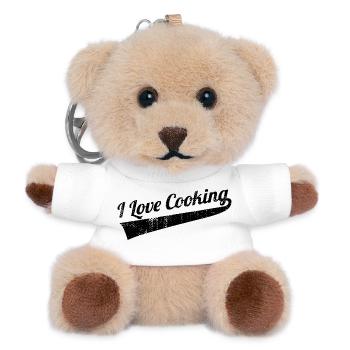 I Love Cooking - Teddy Schlüsselanhänger - Weiß - Vorne