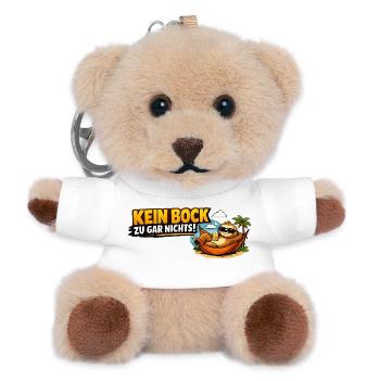 Kein bock zu gar nichts! - Teddy Schlüsselanhänger - Weiß - Vorne