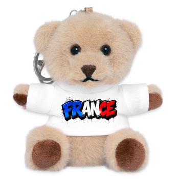 France Graffiti - Teddy Keyring - white - Front