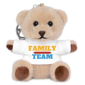 Family Team - Matching Familie - Teddy Schlüsselanhänger - Weiß - Vorne