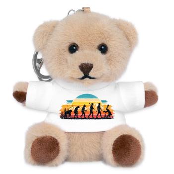 Handstand Breakdance Gift for Gymnast - Teddy Keyring - white - Front