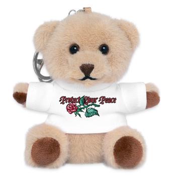 Protect Your Peace: Rose Floral - Teddy Keyring - white - Front