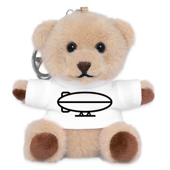 Airship - Teddy Keyring - white - Front