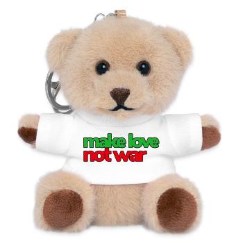 Make Love Not War - Teddy Schlüsselanhänger - Weiß - Vorne