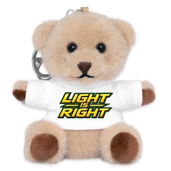 Light is right - Teddy Keyring - white - Front