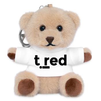 Tired - Teddy Keyring - white - Front
