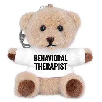 Behavioural therapist, school behaviour technician - Teddy Keyring - white - Front