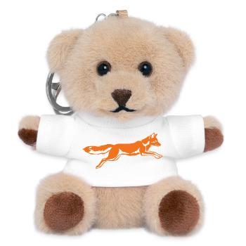 Fuchs In Bewegung Wildtier Naturmotiv - Teddy Schlüsselanhänger - Weiß - Vorne