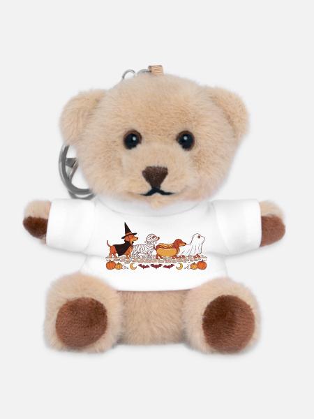 Halloween-Dackel - Teddy Schlüsselanhänger - Weiß