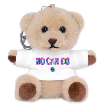 Nichts davon - Teddy Schlüsselanhänger - Weiß - Vorne