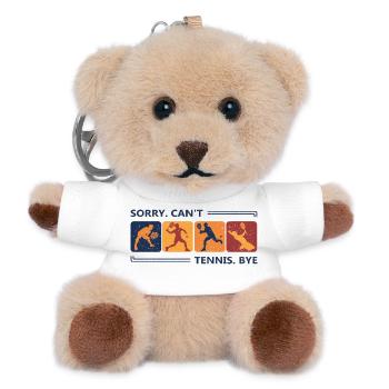 Sorry Kann Nicht Bin Tennisspielen Tennisspieler - Teddy Schlüsselanhänger - Weiß - Vorne
