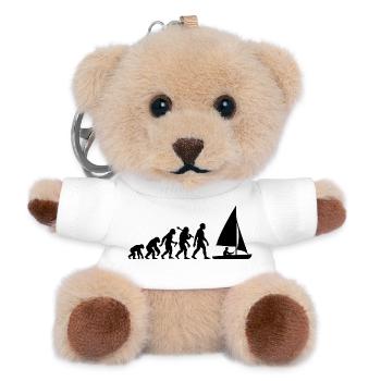 Segeln Evolution Für Segler mit Segelboot Segel - Teddy Schlüsselanhänger - Weiß - Vorne