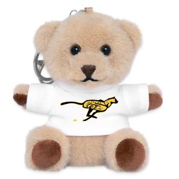 Schnelles, gezogenes Wort - Teddy Schlüsselanhänger - Weiß - Vorne