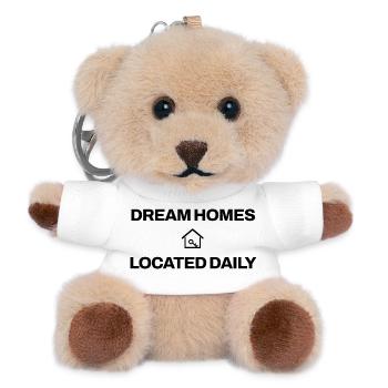 Makler - Dream Homes Located Daily - Immobilien - Teddy Schlüsselanhänger - Weiß - Vorne