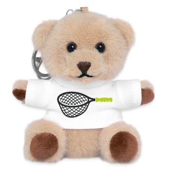 Angelkescher Netz Grafik - Teddy Schlüsselanhänger - Weiß - Vorne