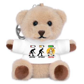 Maler wissen, warum Freitag der beste Farbton ist - Teddy Schlüsselanhänger - Weiß - Vorne