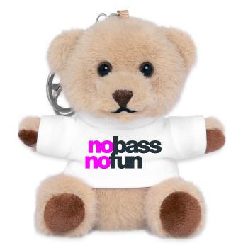 Kein Bass Kein Spaß - Teddy Schlüsselanhänger - Weiß - Vorne