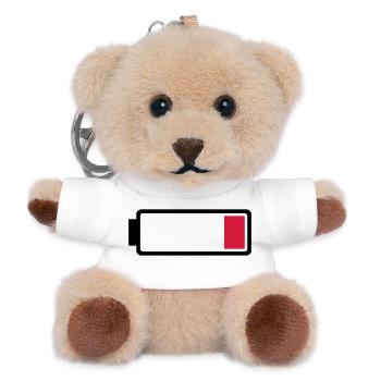 Battery low - Teddy Keyring - white - Front