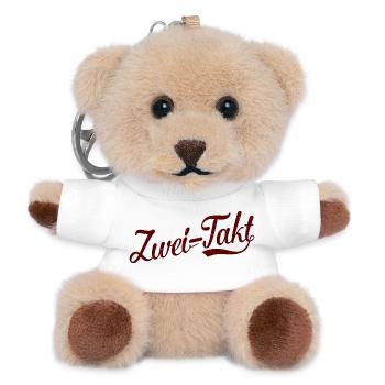 zweitakt / 2takt Schriftzug - Teddy Schlüsselanhänger - Weiß - Vorne