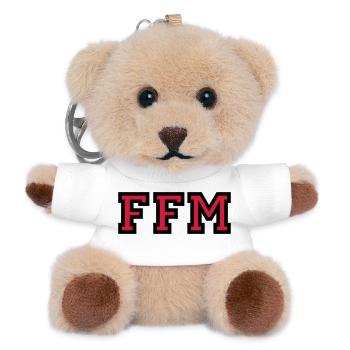 Frankfurt am Main FFM College Style - Teddy Schlüsselanhänger - Weiß - Vorne