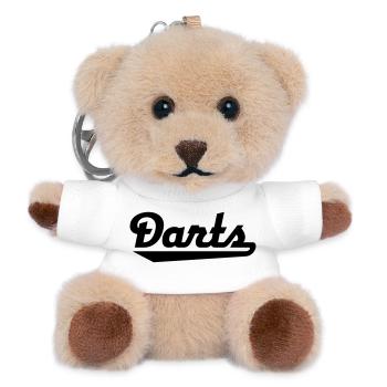 2541614 15380511 Darts - Teddy Keyring - white - Front