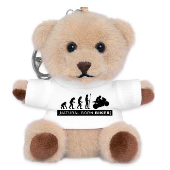 natural born biker - Teddy Schlüsselanhänger - Weiß - Vorne