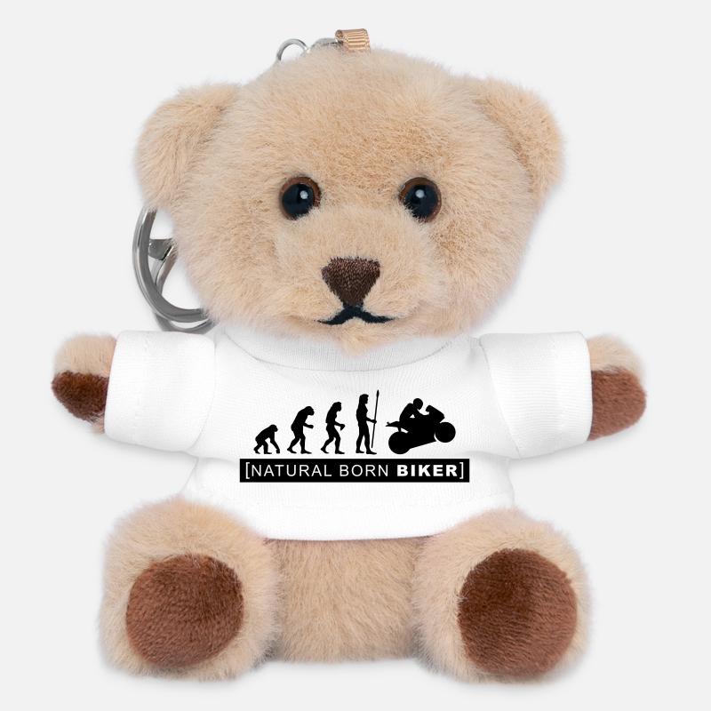 natural born biker - Teddy Keyring - white